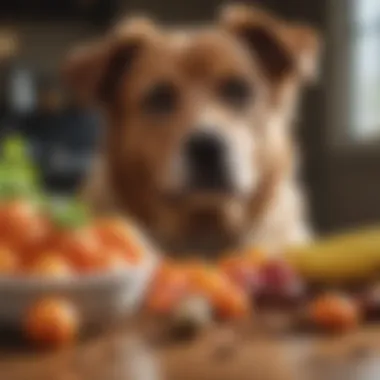 Variety of organic ingredients for senior dog food