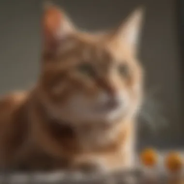 Display of various chewable flea and tick treatments for cats