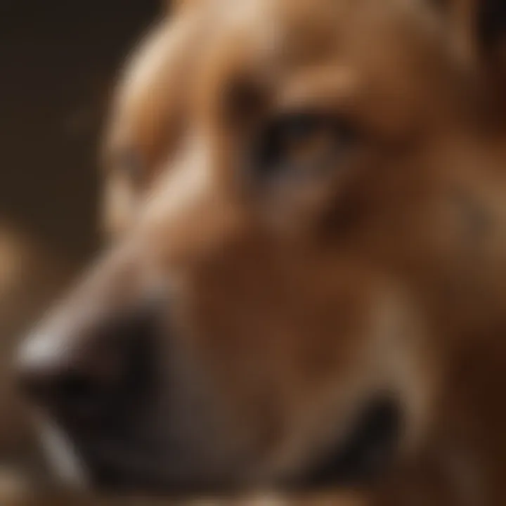 Veterinarian examining a dog's ear