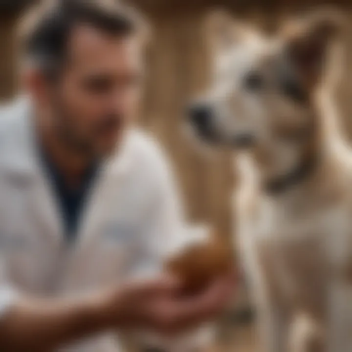 Vet discussing coconut oil with pet owner