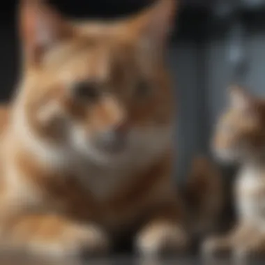 Diagnostic Discussion with Vet Veterinarian explaining cat ultrasound results
