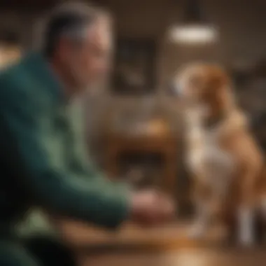 A veterinarian discussing dietary supplements with a dog owner