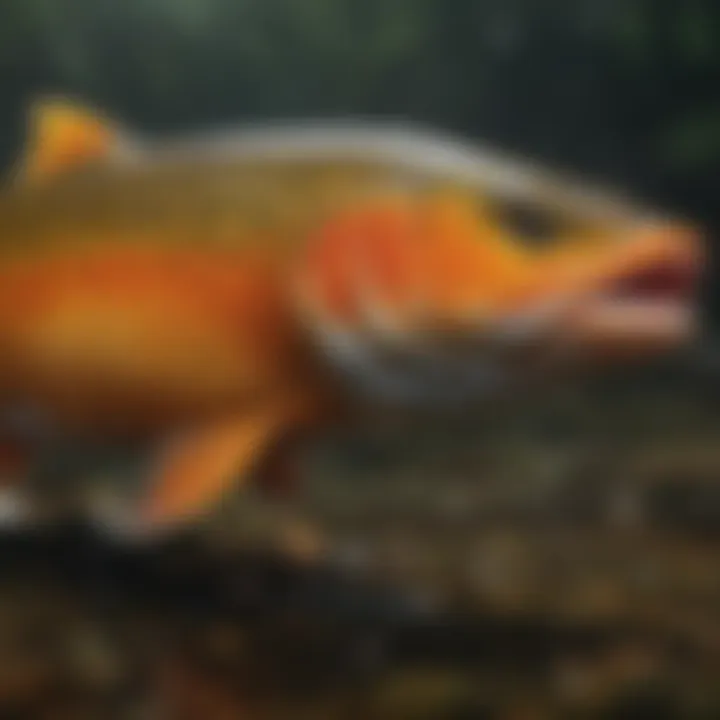 Vibrant Golden Rainbow Trout found in West Virginia