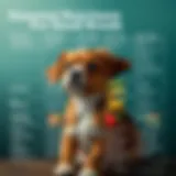 Nutritional chart showing key ingredients for small dog breeds
