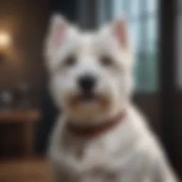 Majestic Westie showcasing its elegant coat