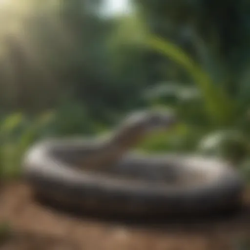 Natural snake deterrents in a garden setting