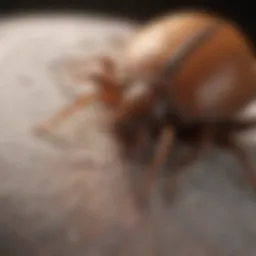 Close-up of a tick on a dog's fur