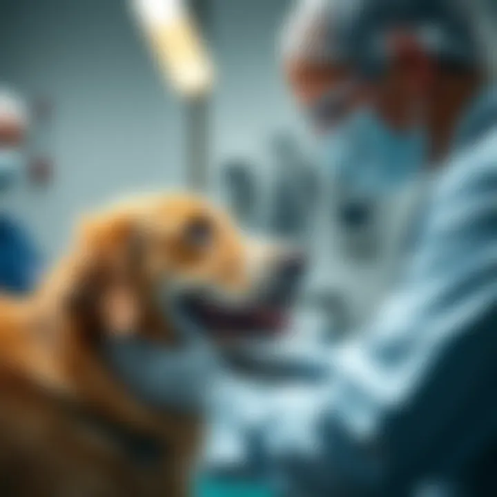 Veterinary Consultation for Safety Veterinarian examining a dog