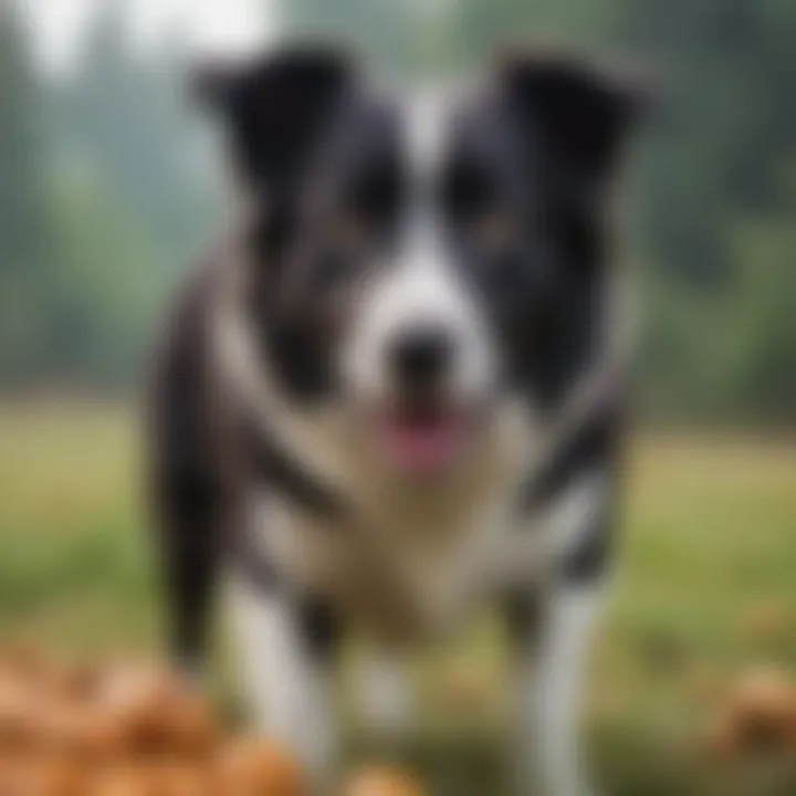 An infographic illustrating the nutritional needs of Border Collies
