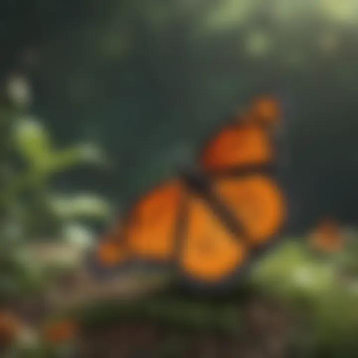 Monarch Butterfly Life Cycle Illustration