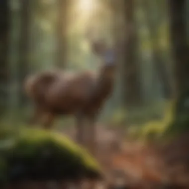 Capturing the Beauty of Nature Wildlife camera capturing a deer in its natural habitat