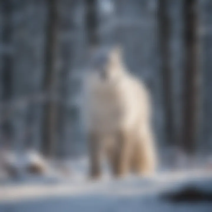 Wildlife in Snowy Poconos Wilderness