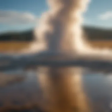 Majestic geysers in Yellowstone National Park