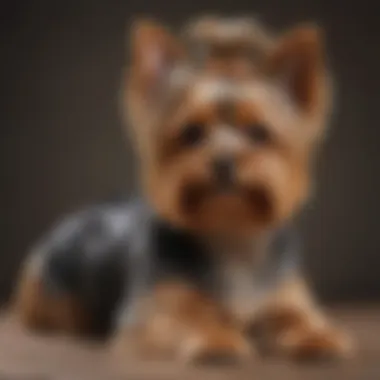 Yorkie with healthy coat