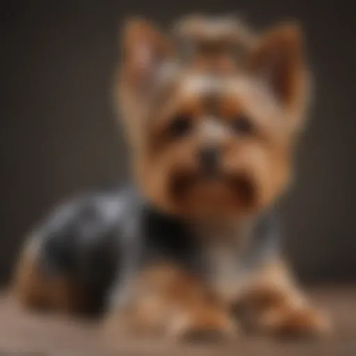 Yorkie with healthy coat