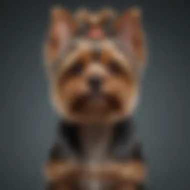 Yorkie Terrier in a regal pose