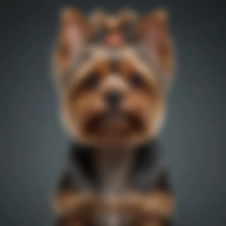 Yorkie Terrier in a regal pose